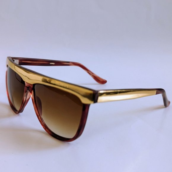 NWT Vintage 90's Plastic Lady High Fashion Sunglasses (S.Tortoise/Gold) - Picture 6 of 7